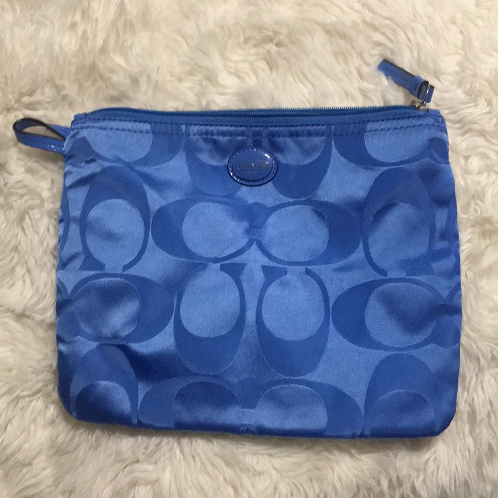 Blue Coach Toiletry Bag